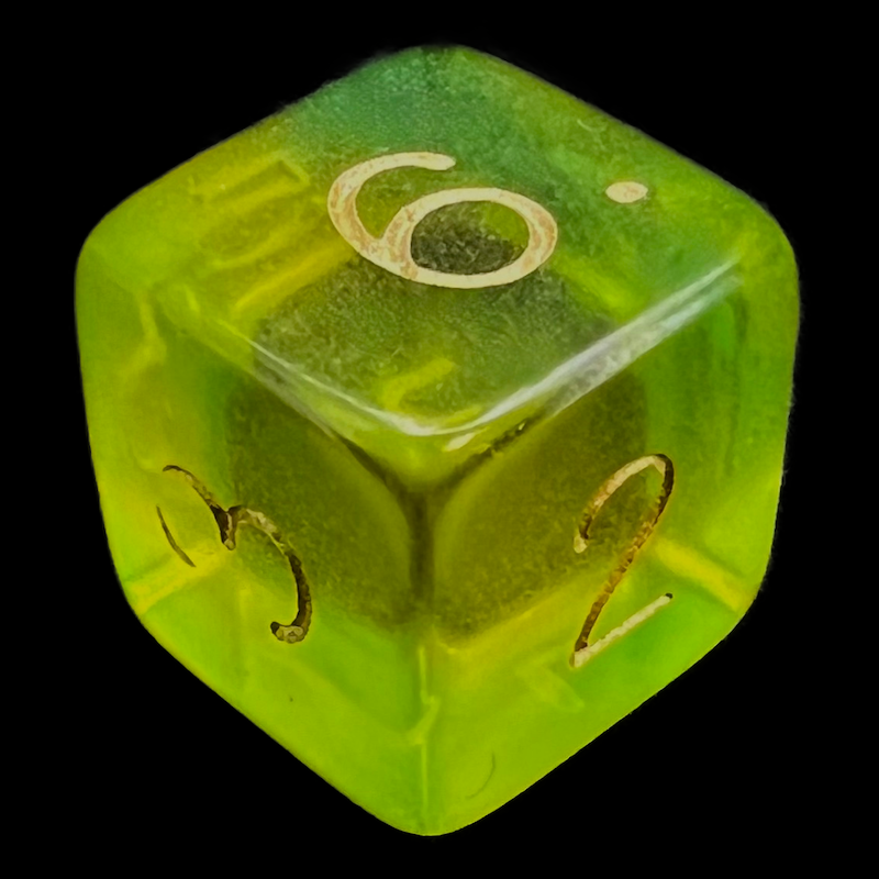 D&G Gem Blitz Aqua D6 Dice