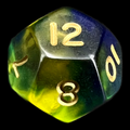 D&G Gem Blitz Blue D12 Dice
