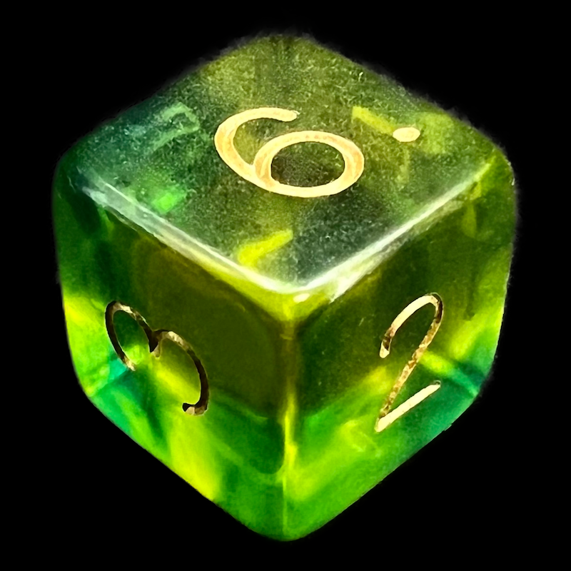 D&G Gem Blitz Blue D6 Dice