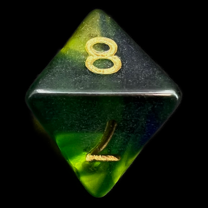 D&G Gem Blitz Blue D8 Dice