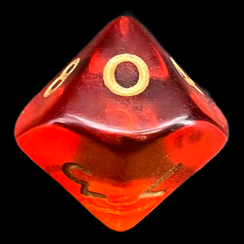 D&G Gem Blitz Red D10 Dice