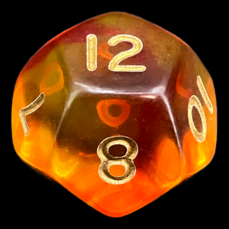 D&G Gem Blitz Red D12 Dice
