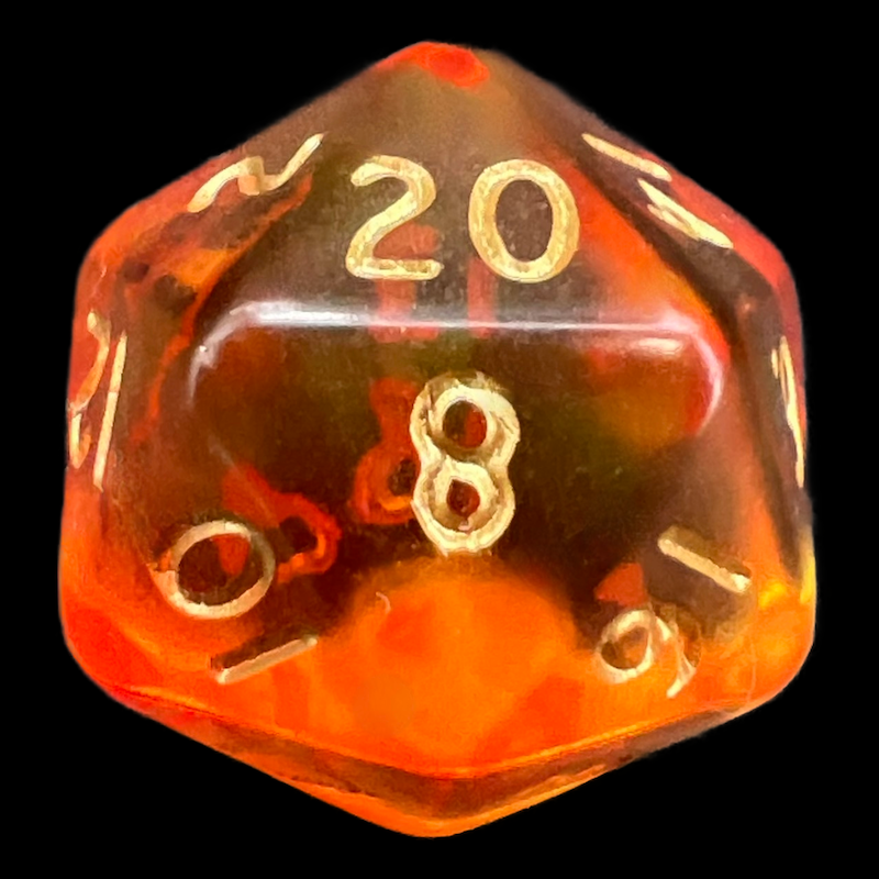 D&G Gem Blitz Red D20 Dice