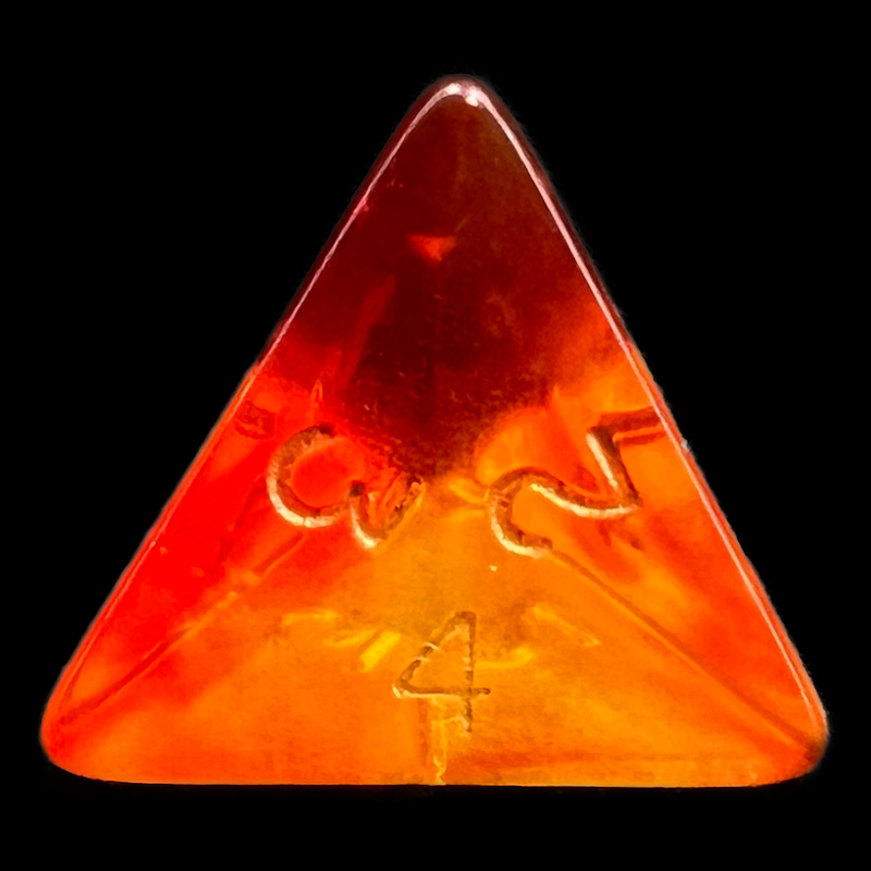 D&G Gem Blitz Red D4 Dice
