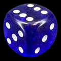 D&G Gem Blue 15mm D6 Spot Dice