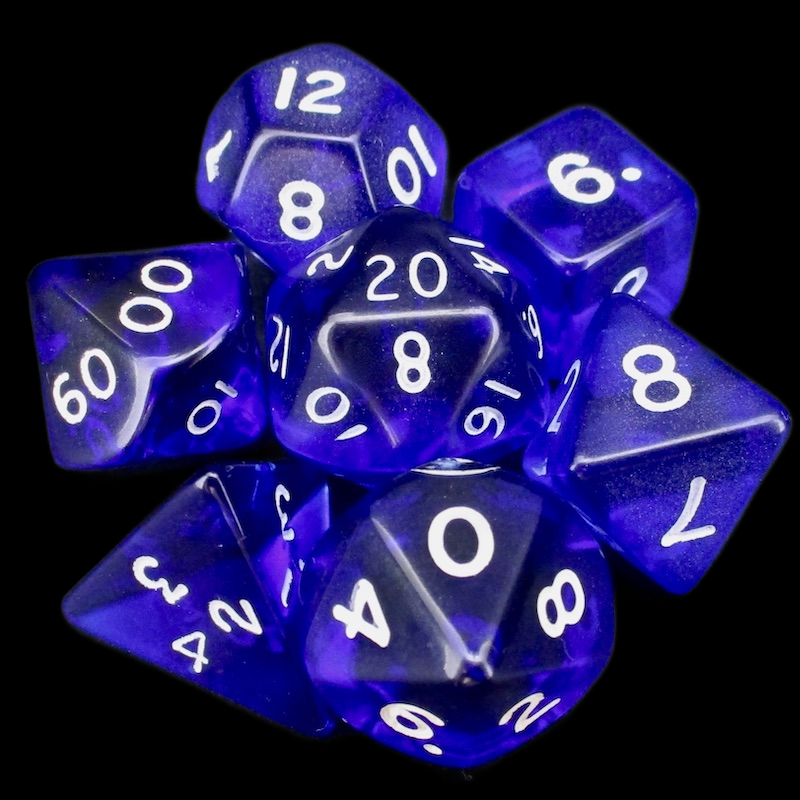 D&G Gem Blue 7 Dice Polyset