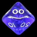 D&G Gem Blue Percentile Dice