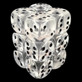 D&G Gem Clear 12 x D6 Dice Set