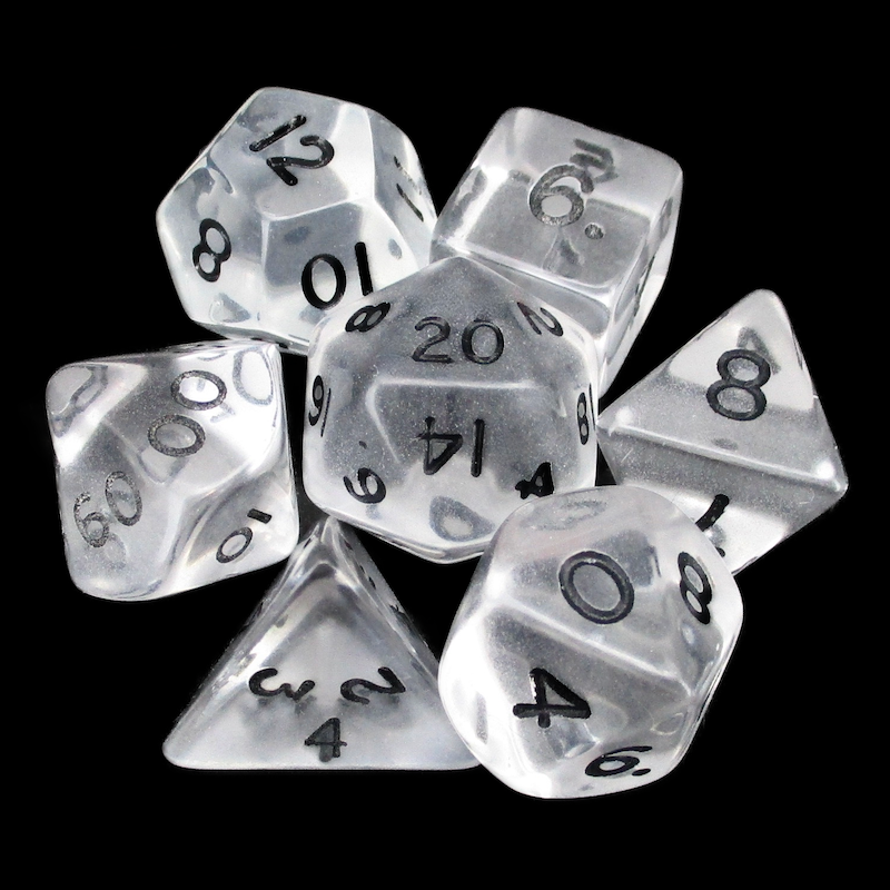 D&G Gem Clear 7 Dice Polyset