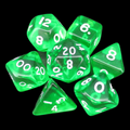 D&G Gem Green 7 Dice Polyset