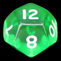 D&G Gem Green D12 Dice