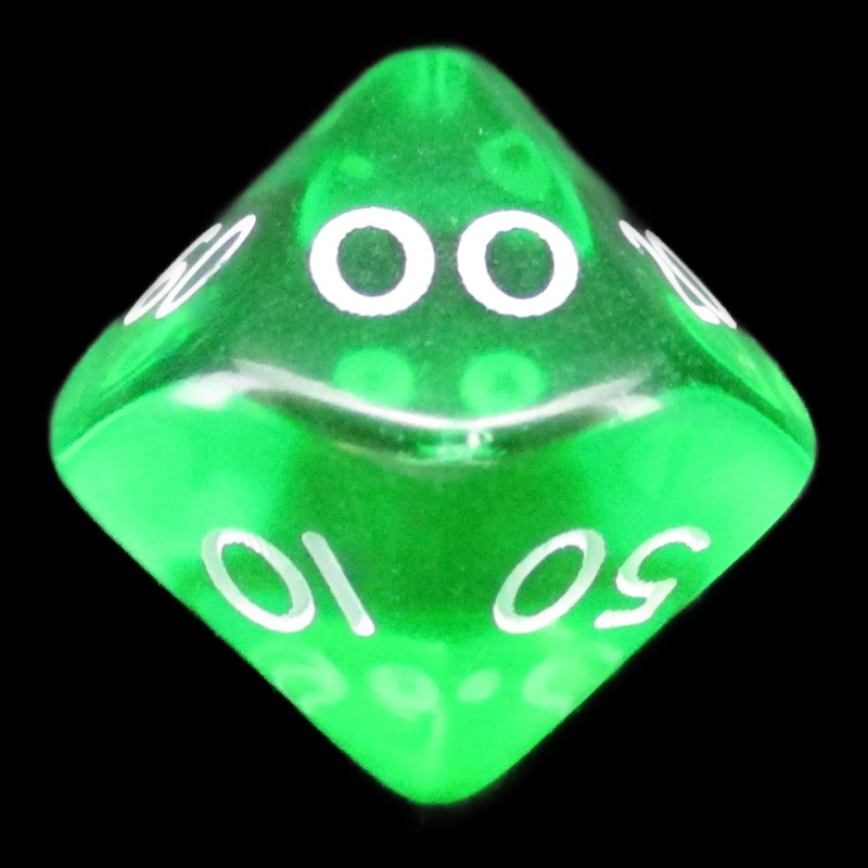 D&G Gem Green Percentile Dice