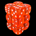 D&G Gem Orange 12 x D6 Dice Set