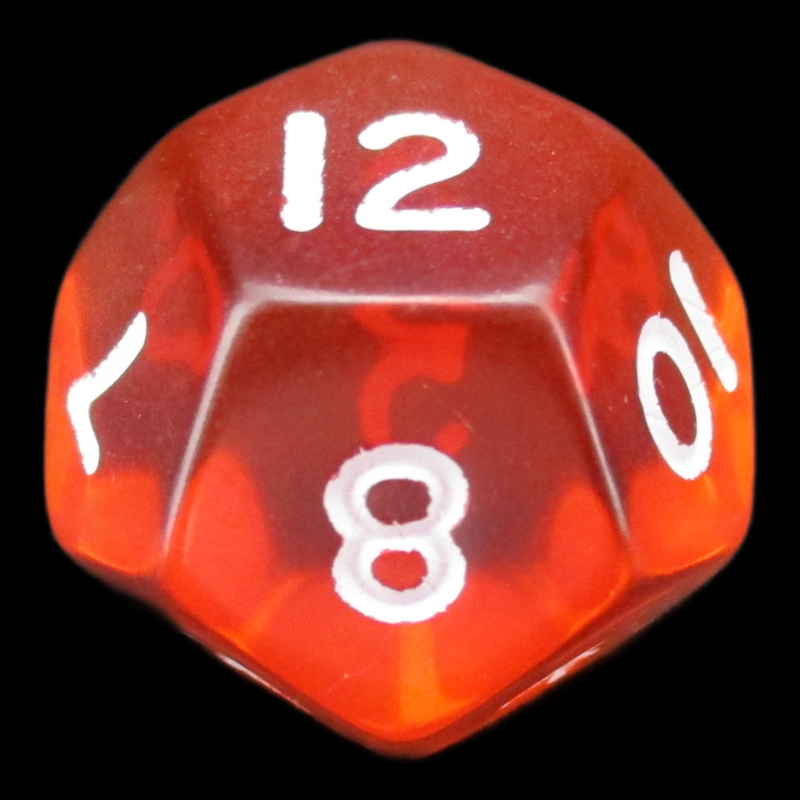 D&G Gem Orange D12 Dice