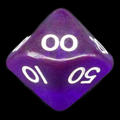 D&G Gem Purple Percentile Dice