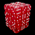 D&G Gem Red 36 x D6 Dice Set