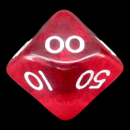 D&G Gem Red Percentile Dice