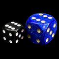 D&G Interferenz Blue & Gold 22mm D6 Spot Dice