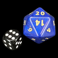 D&G Interferenz Blue JUMBO 34mm D20 Dice