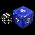 D&G Interferenz Blue JUMBO 34mm D6 Dice