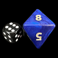 D&G Interferenz Blue JUMBO 34mm D8 Dice