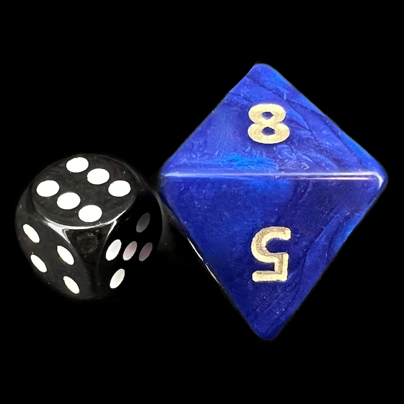 D&G Interferenz Blue JUMBO 34mm D8 Dice