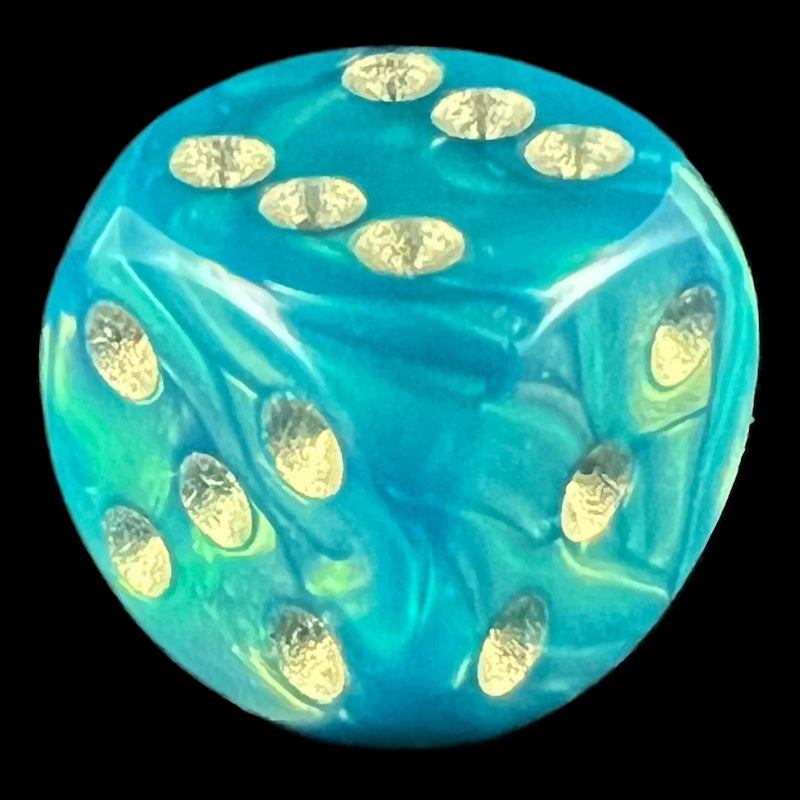 D&G Interferenz Green 15mm D6 Spot Dice