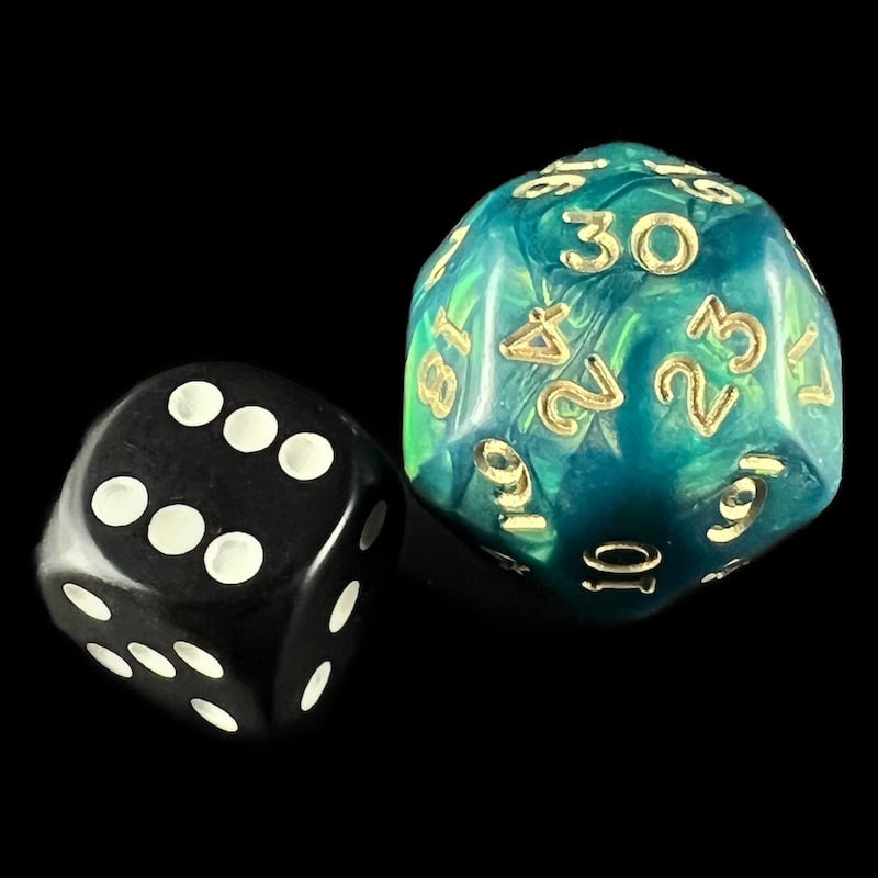 D&G Interferenz Green JUMBO 28mm D30 Dice
