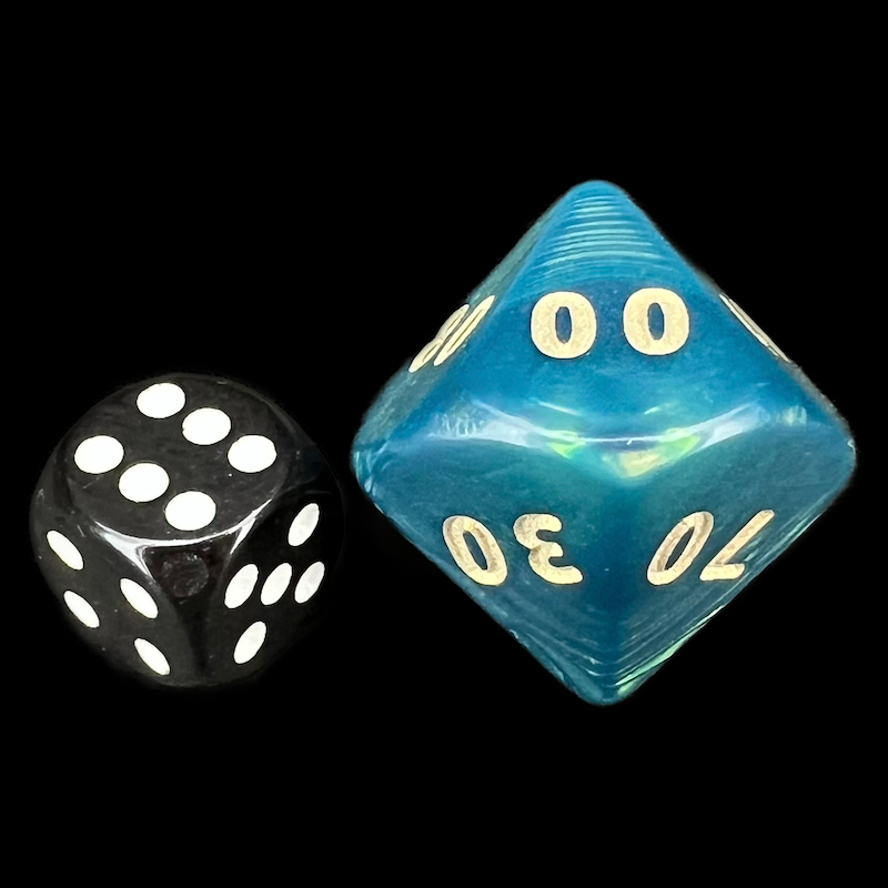 D&G Interferenz Green JUMBO 34mm Percentile Dice