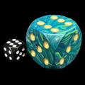 D&G Interferenz Green MASSIVE 36mm D6 Spot Dice