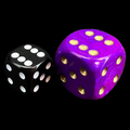 D&G Interferenz Purple & Gold 22mm D6 Spot Dice