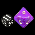 D&G Interferenz Purple JUMBO 34mm D10 Dice