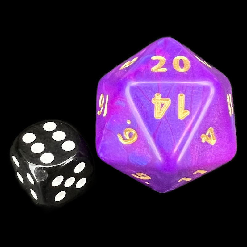 D&G Interferenz Purple JUMBO 34mm D20 Dice