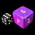 D&G Interferenz Purple JUMBO 34mm D6 Dice