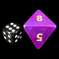 D&G Interferenz Purple JUMBO 34mm D8 Dice