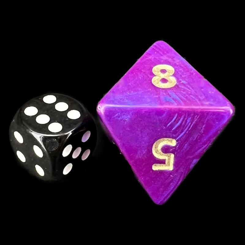 D&G Interferenz Purple JUMBO 34mm D8 Dice