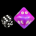 D&G Interferenz Purple JUMBO 34mm Percentile Dice