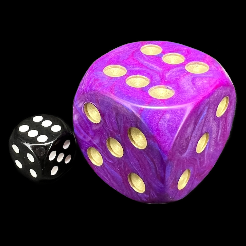 D&G Interferenz Purple MASSIVE 36mm D6 Spot Dice