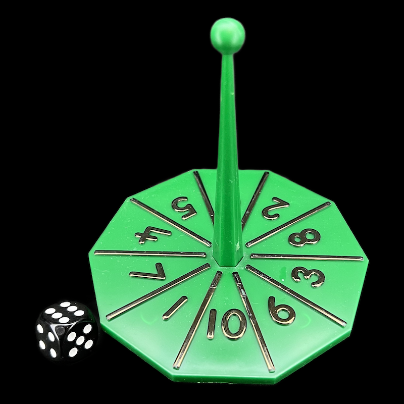 D&G Large Spinner D10 Numbered 1-10 120mm Green