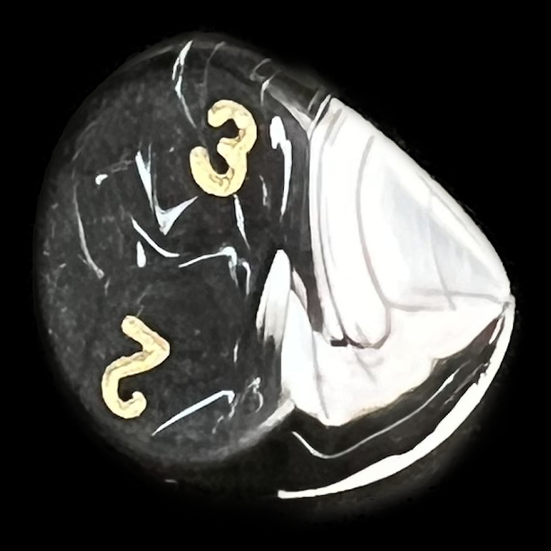 D&G Marble Black & White D3 Dice