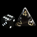 D&G Marble Black & White JUMBO 34mm D4 Dice