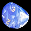 D&G Marble Blue & White D3 Dice