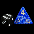 D&G Marble Blue & White JUMBO 34mm D4 Dice