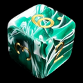 D&G Marble Green & White D6 Dice