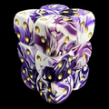 D&G Marble Purple & White 12 x D6 Dice Set