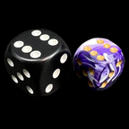 D&G Marble Purple & White 36 x D6 Dice Set