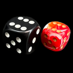D&G Marble Red & White 36 x D6 Dice Set