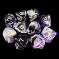D&G Marble Purple & White 10 x D10 Dice Set
