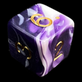 D&G Marble Purple & White D6 Dice