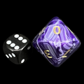 D&G Marble Purple & White JUMBO 34mm D10 Dice